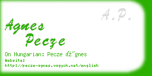 agnes pecze business card